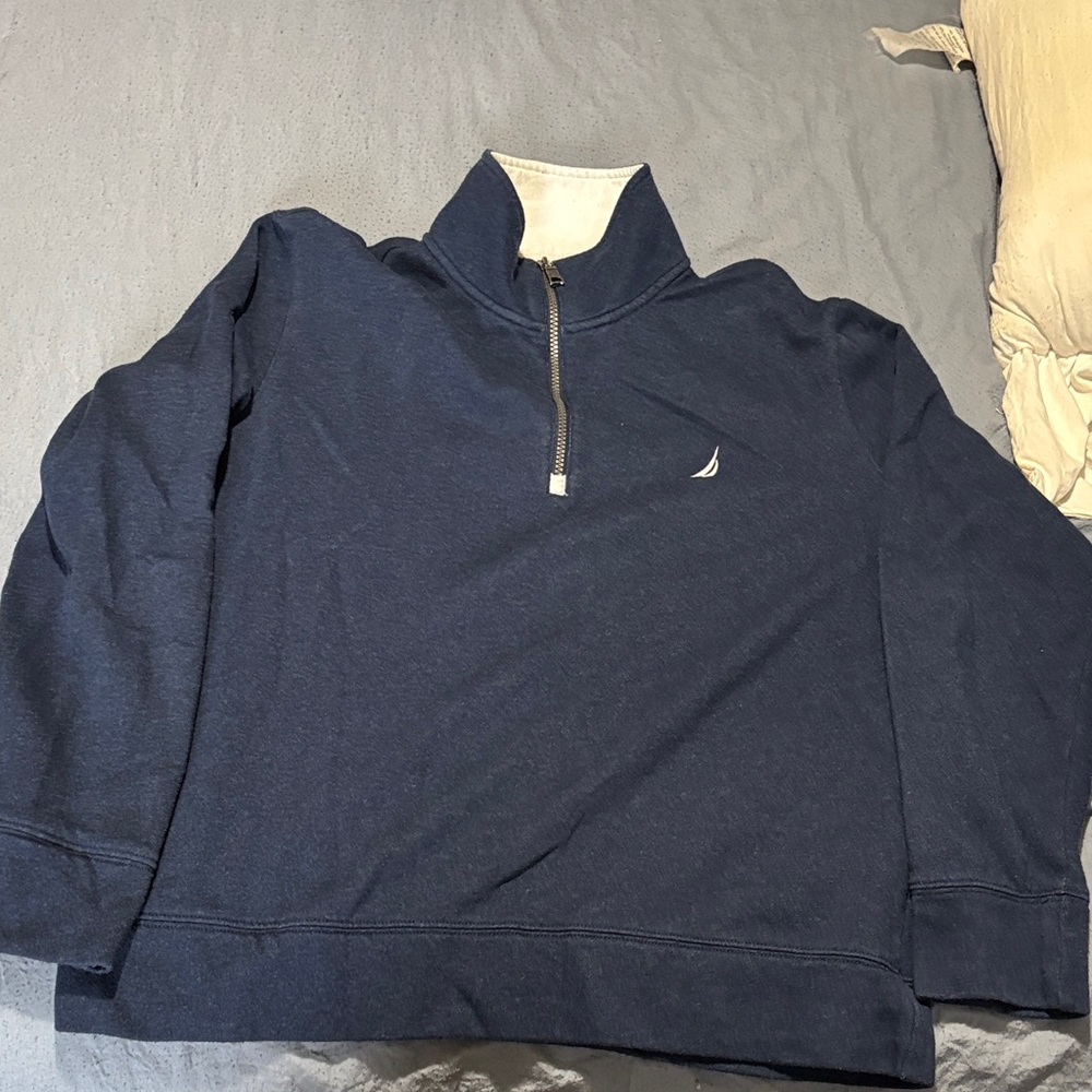 Nautica Dark Blue Zip-Up Sweater